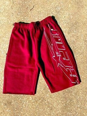 Maroon Graphic Athletic Shorts